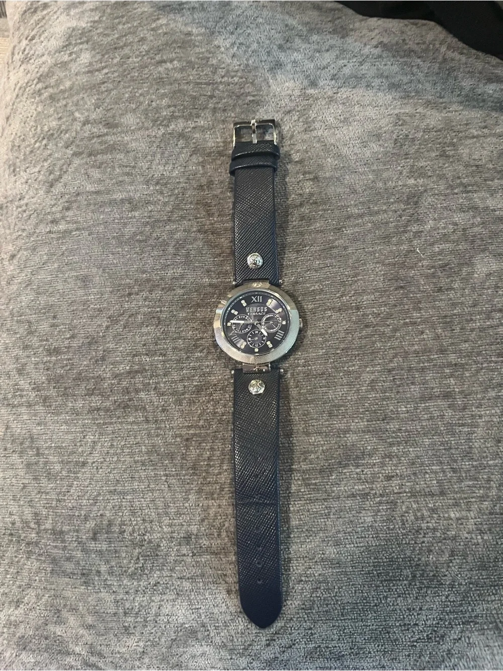 Versus Versace Navy Blue and Silver Women's Watch